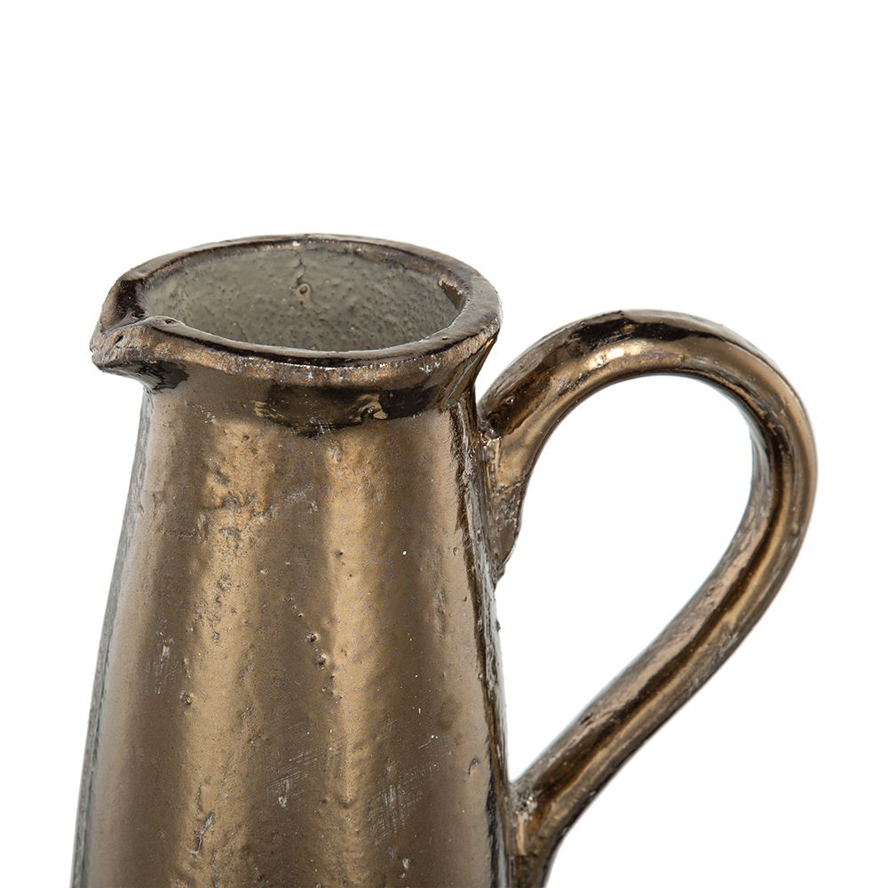7" x 5" x 11" Candia Terracotta Pitcher, Sienna Brown image 9