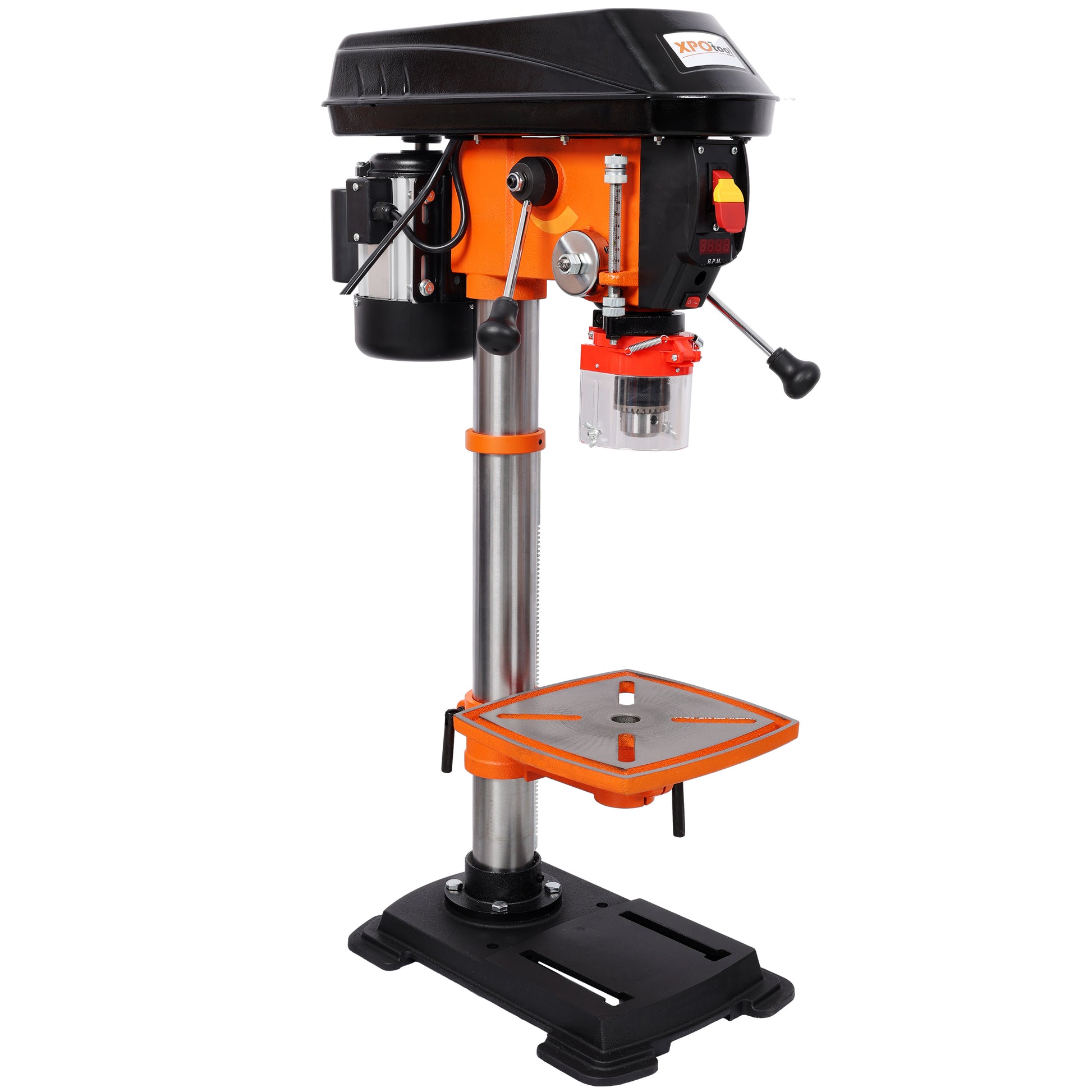 12" Swing Benchtop Drill Press with Laser & Digital Meter, Variable Speed, 0-45 Degree Tilting Worktable, Compact Tabletop Drilling Machine for Woodworking & Metal Fabrication image 5