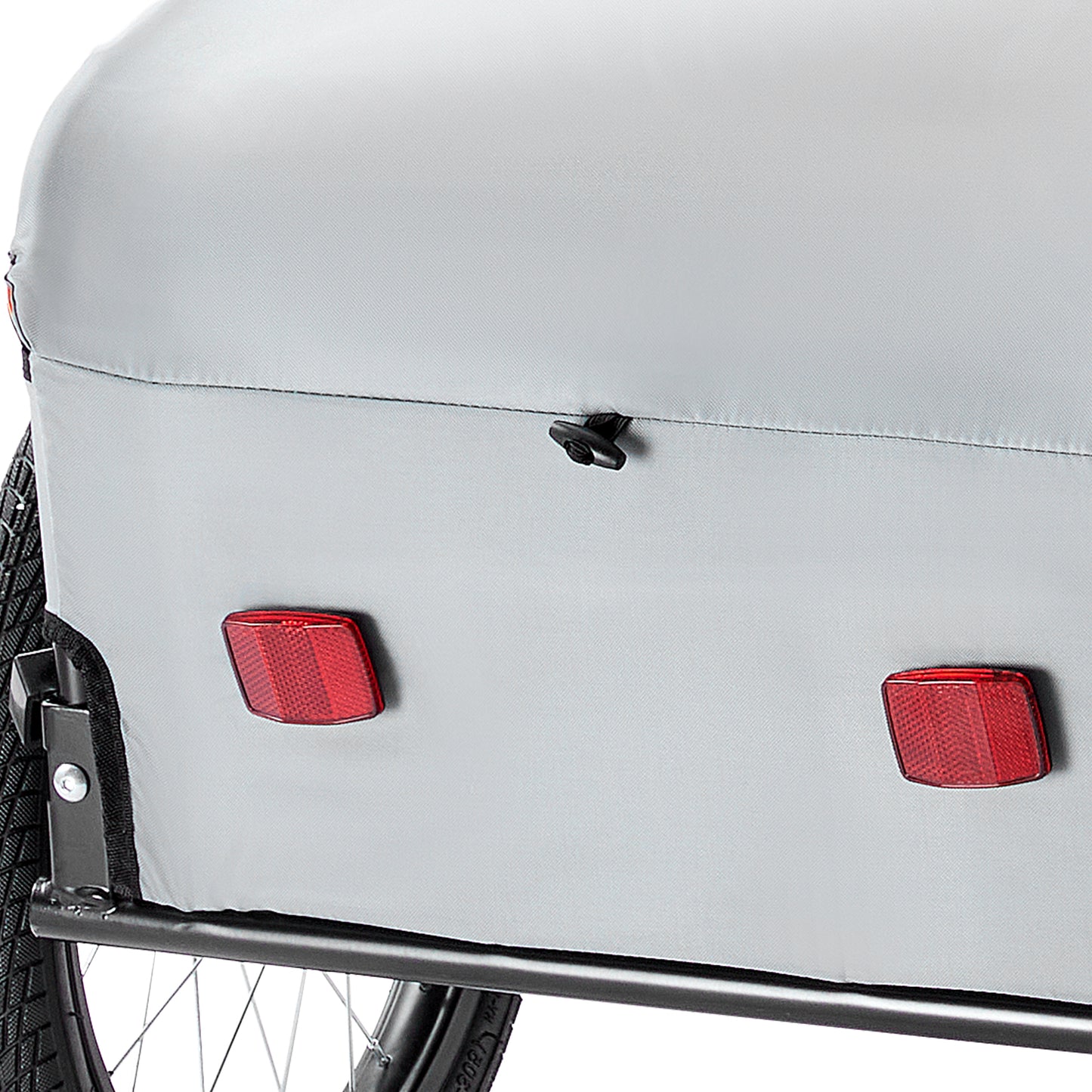 Bike Cargo Trailer, 100 lbs Load Capacity, Heavy-Duty Bicycle Wagon Cart, Foldable Compact Storage with Universal Hitch, Waterproof Cover, 16" Wheels, Safe Reflectors, Fits 22"-28" Bike Wheels image 2
