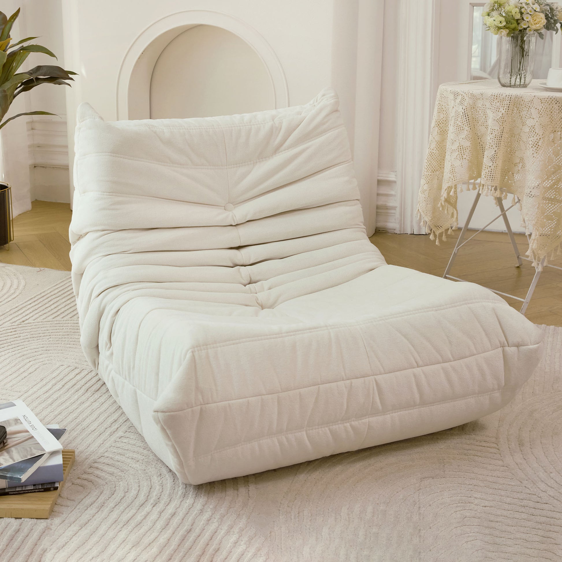 No Installation Bean Bag Chair Big Beanbag Chair for Adults Bean Bag Lounger Foam Chair for Home, Apartment, Living room or Gaming Venue Sofa in a box image 3