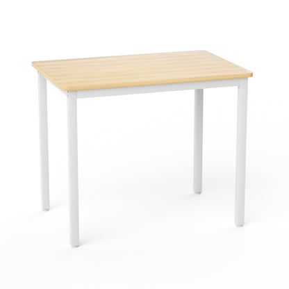 Dining Table Set, Bar Table with 2 Dining chairs, Kitchen Table Counter with Chairs, Industrial for Kitchen Breakfast Table, Living Room, Party Room,Natural and White,35.4″L x23.6″W x 29.7″H image 9