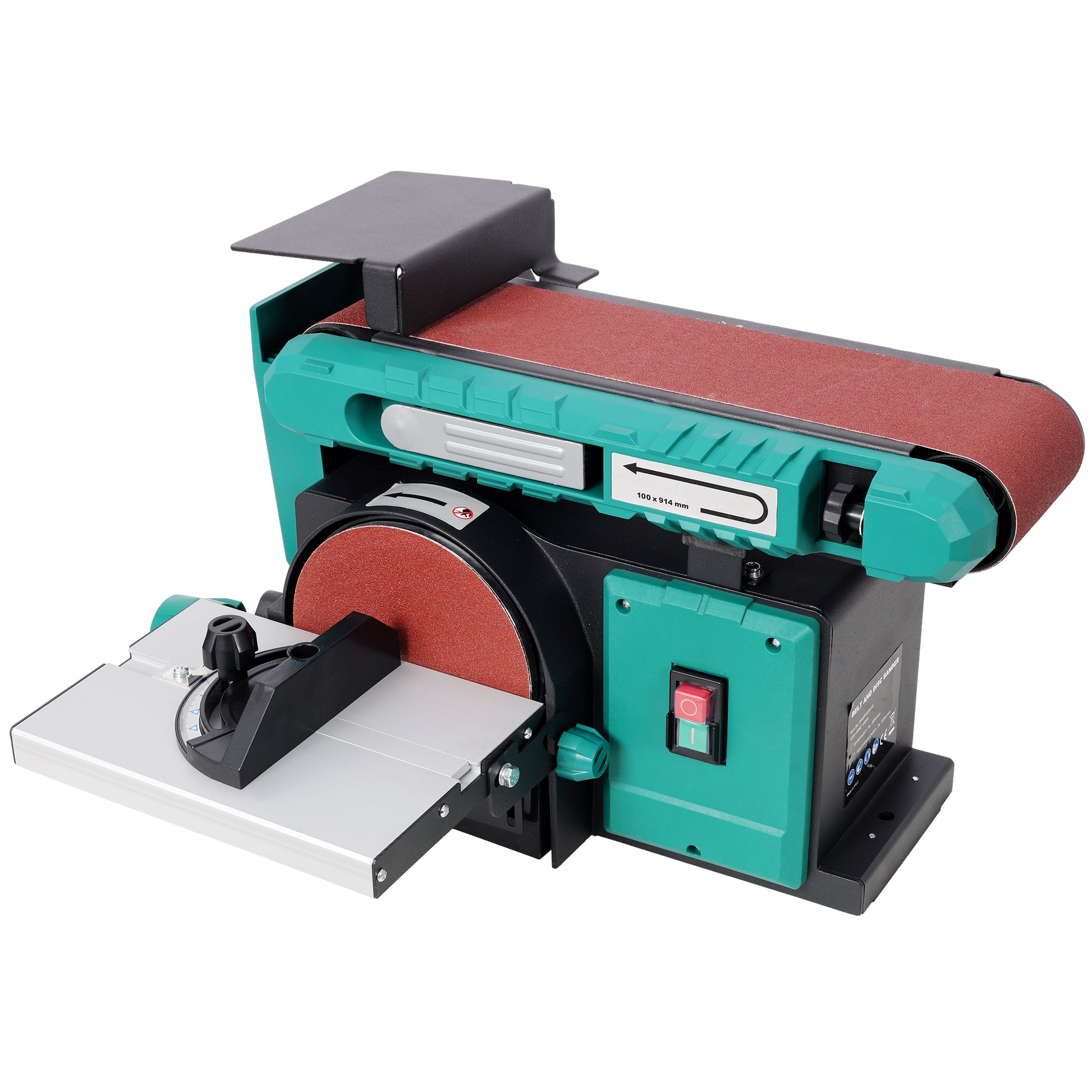 Benchtop Belt and Disc Sander,120V/60Hz,4x36 in. Belt & 6 in. Disc Sander, Green color image 1