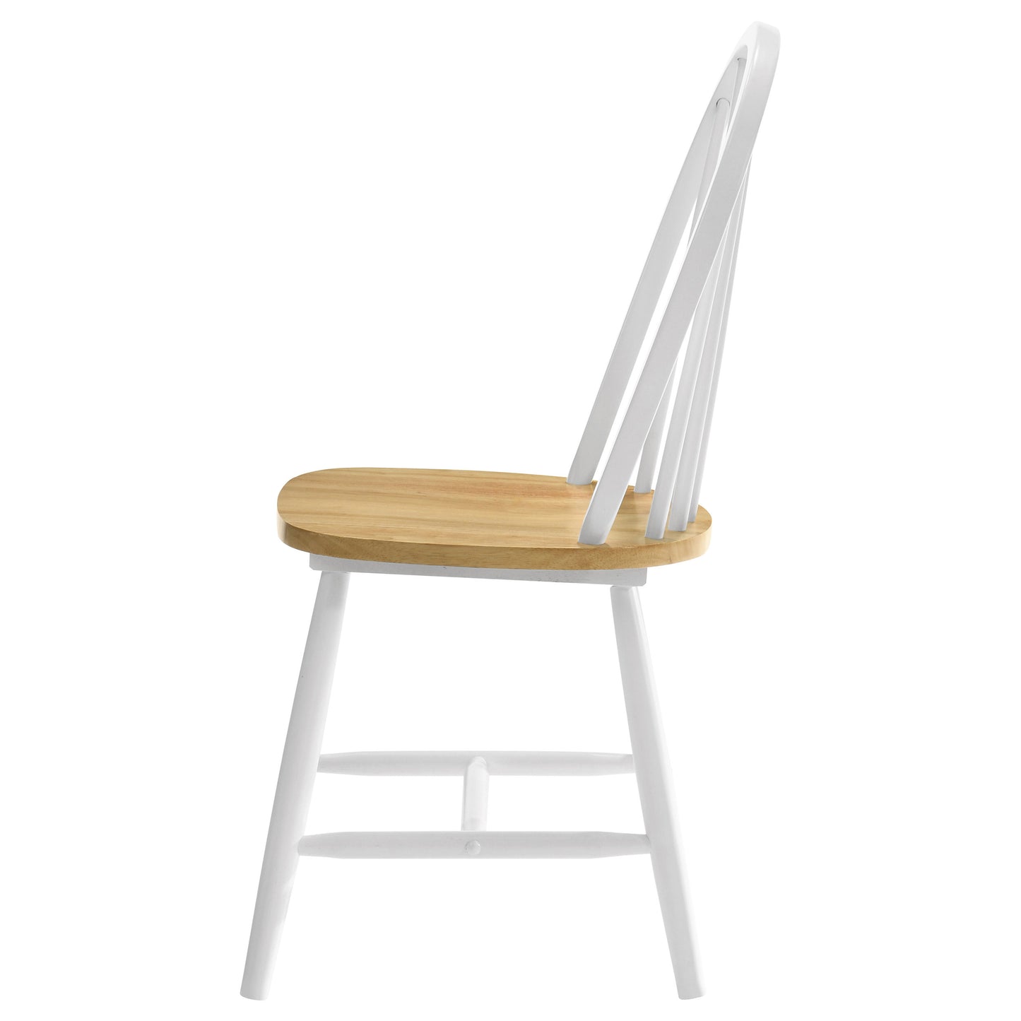 Natural Brown and White Spindle Back Side Chairs (Set of 4) image 7