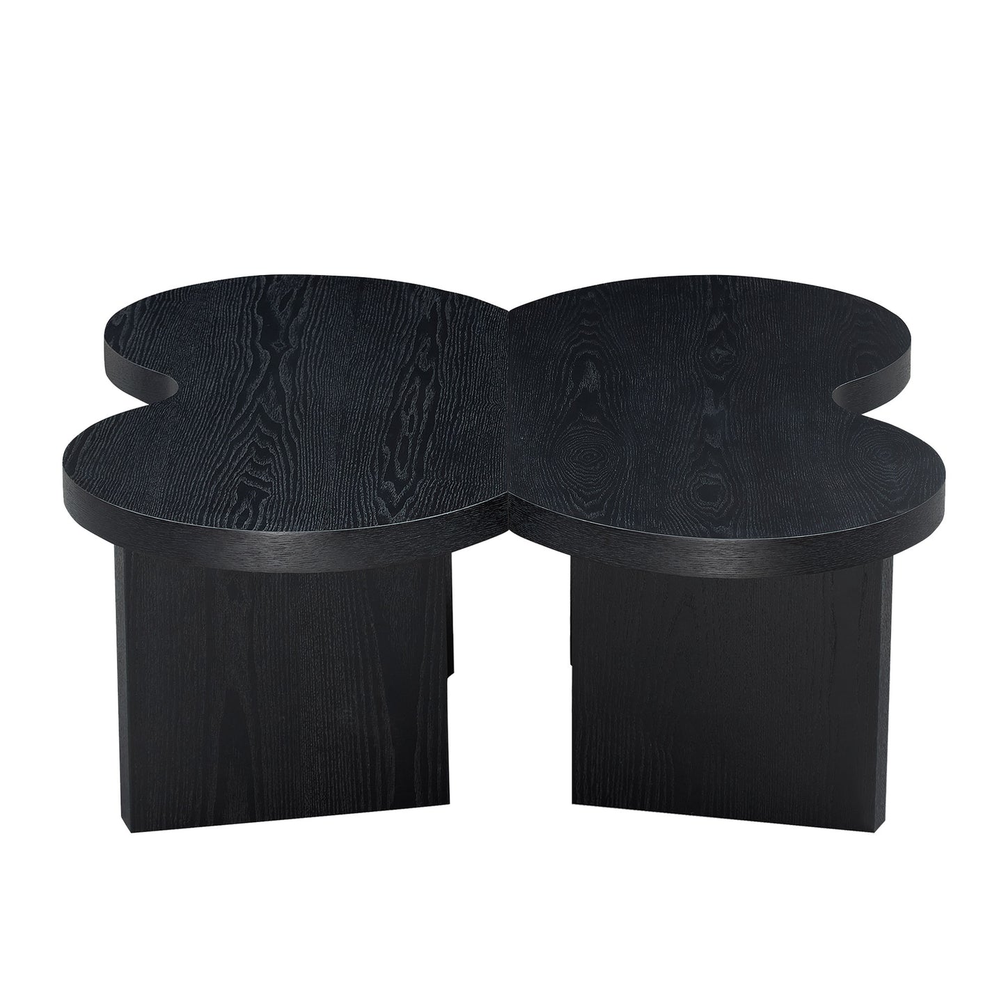 Modern Butterfly MDF Coffee Table, Used In Living Rooms, Bedrooms, Offices, With A Butterfly Shaped Appearance, Black image 1