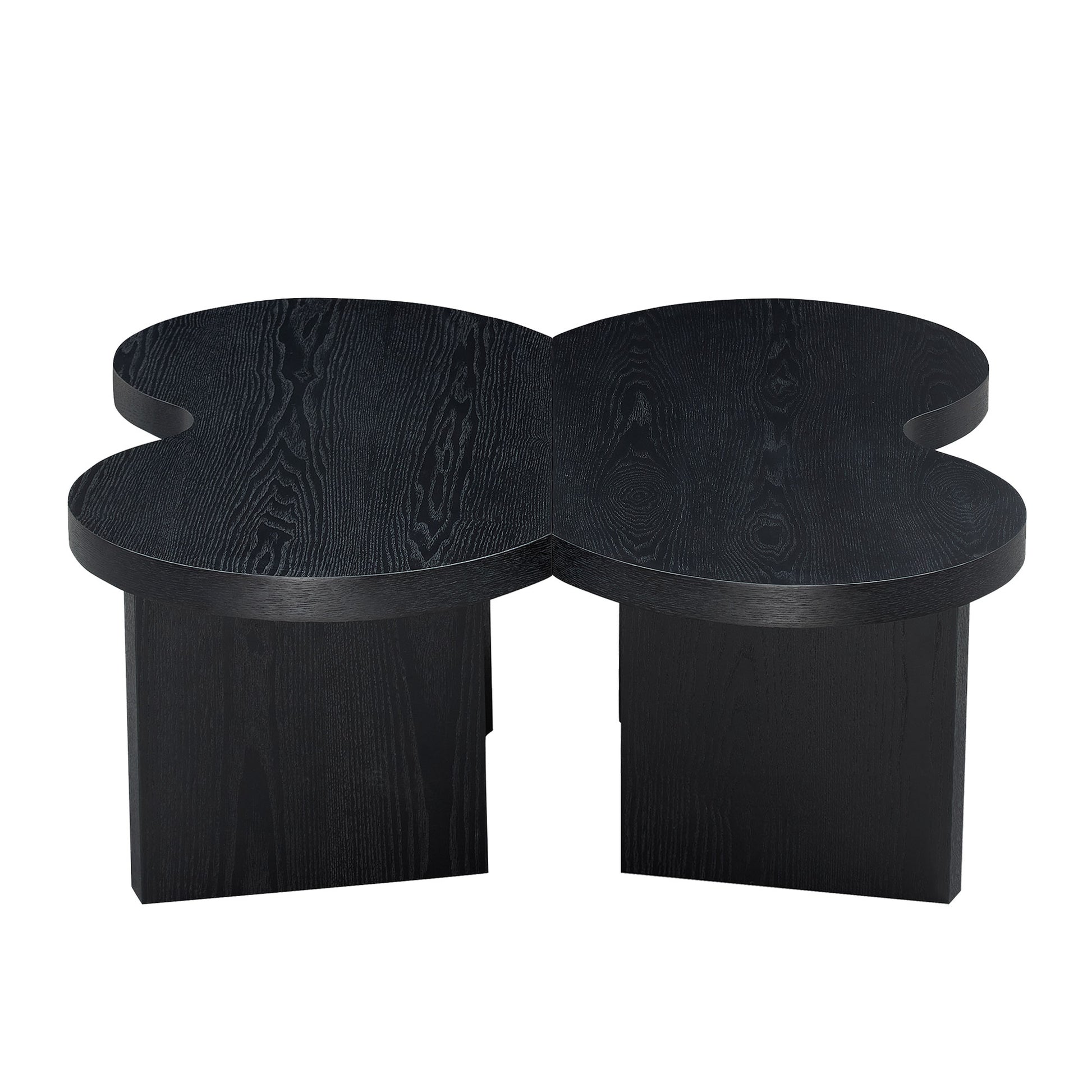 Modern Butterfly MDF Coffee Table, Used In Living Rooms, Bedrooms, Offices, With A Butterfly Shaped Appearance, Black image 1