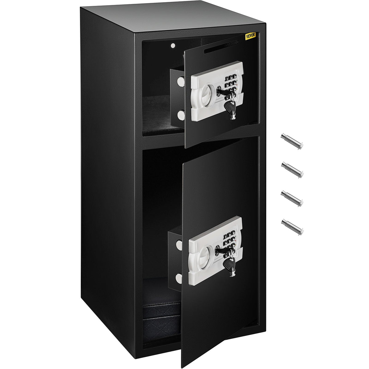 VEVOR Steel Security Safe Box, Home and Business Safe with D Double-Door / 2.6 Cubic Feet / Password