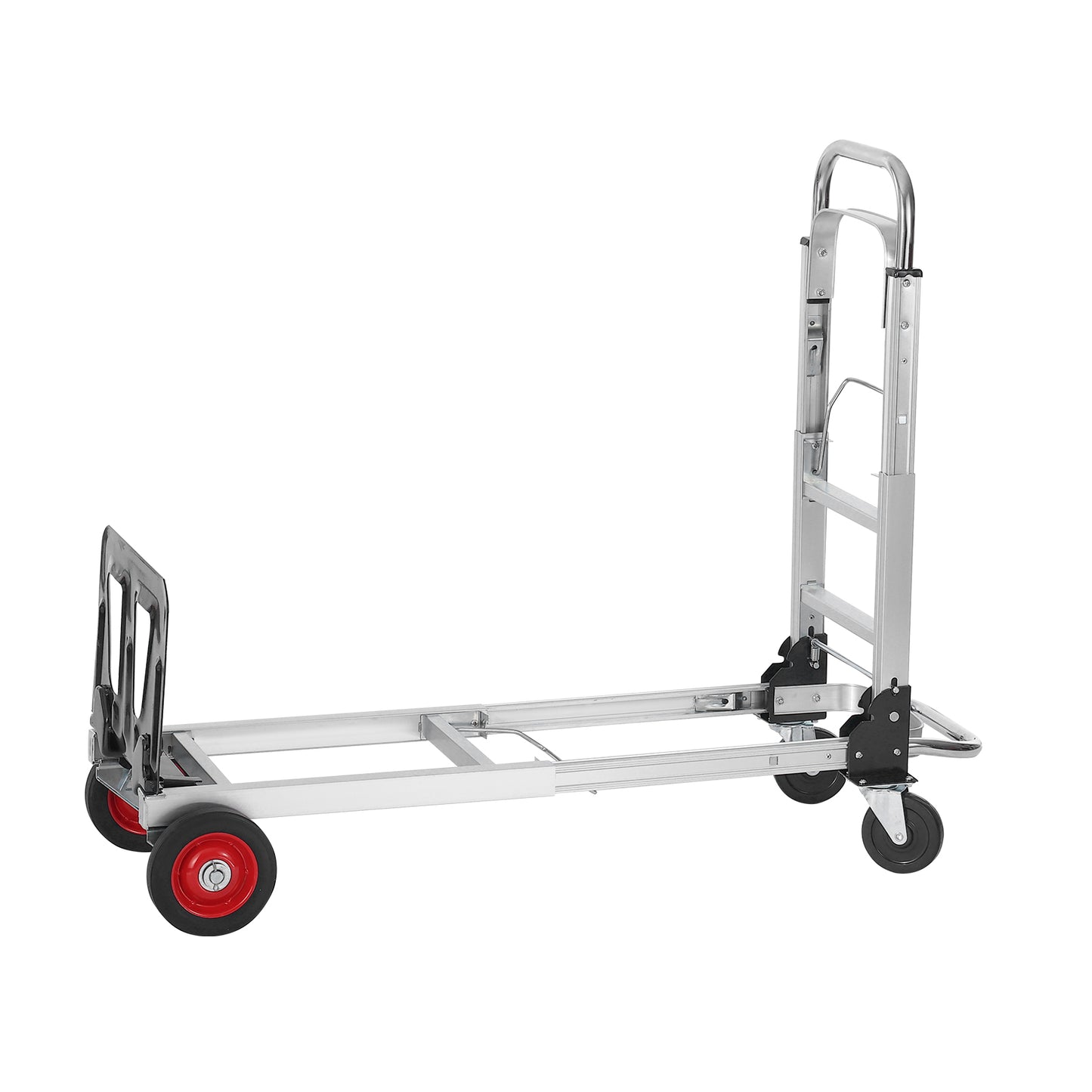 Aluminum Folding Hand Truck, 2 in 1 Design 400 lbs Capacity, Heavy Duty Industrial Collapsible cart, Dolly Cart with Rubber Wheels for Transport and Moving in Warehouse, Supermarket, Garden image 8