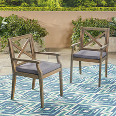 PERLA DINING CHAIR,2PCS with 2 Cushions