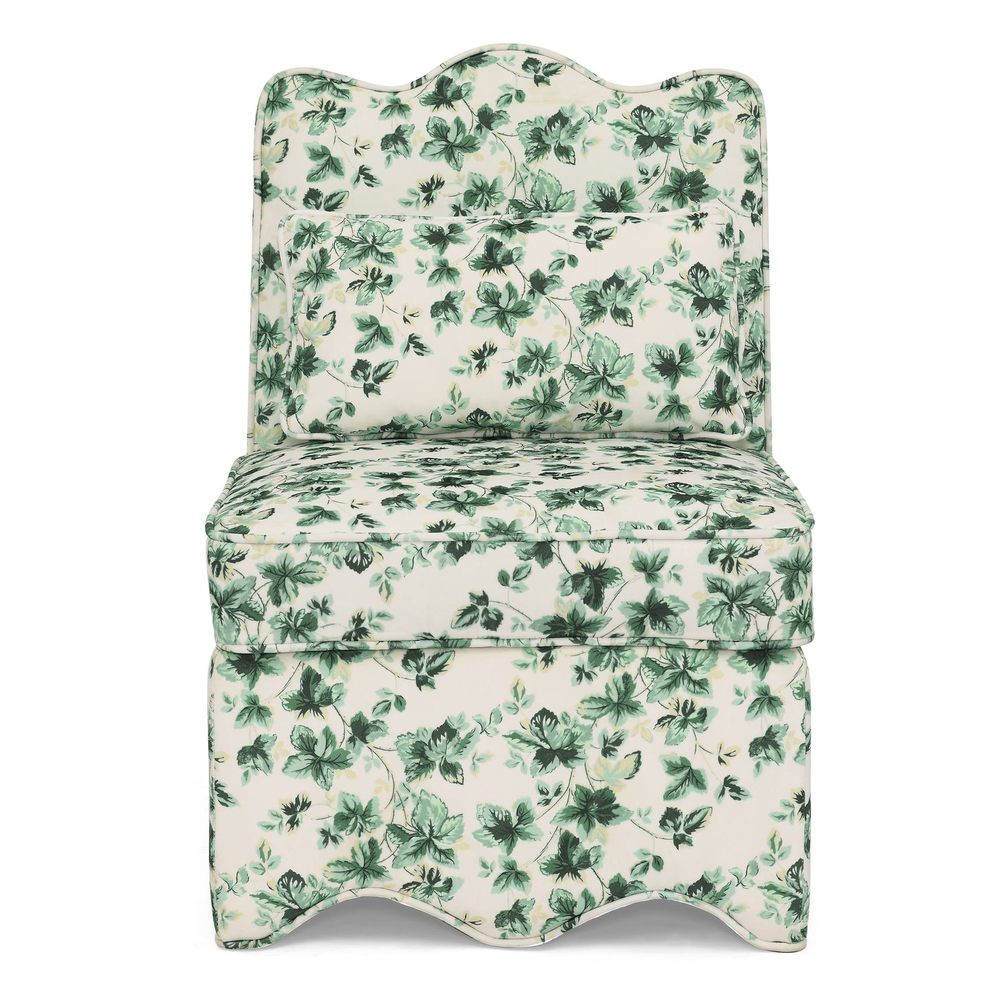Flannel single dining chair with soft seat cushion and backrest, no armrests, matching pillow can be used as waist cushion, this dining chair can be used in the living room - GREEN image 8
