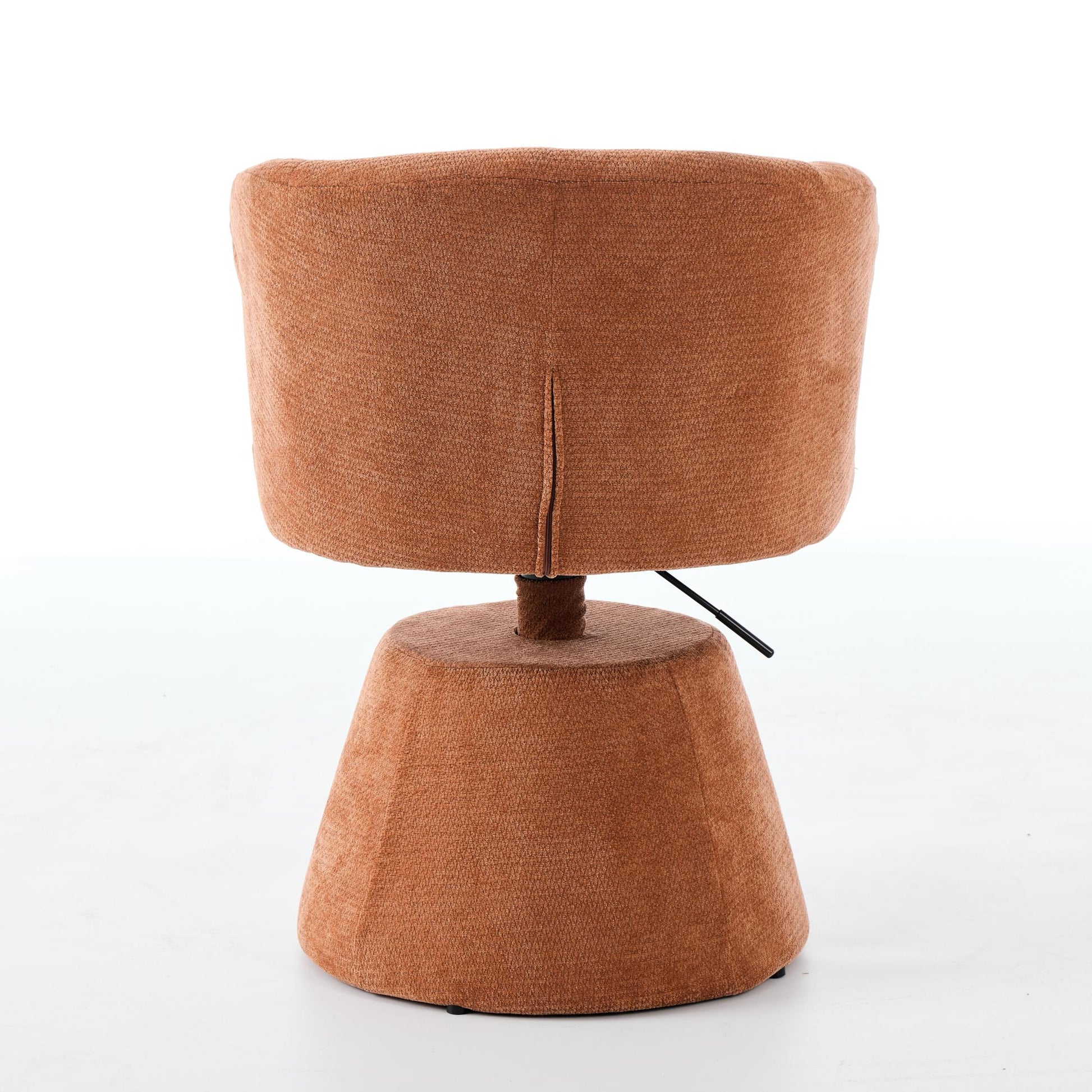 Adjustable Height 360° Swivel Bar Stool, Modern Chenille Upholstered Round Dining Chair, Ergonomic Accent Vanity Chair for Bedroom,Kitchen Island & Pub, Single Pack, Terracotta & Orange color,SW1878OG image 7