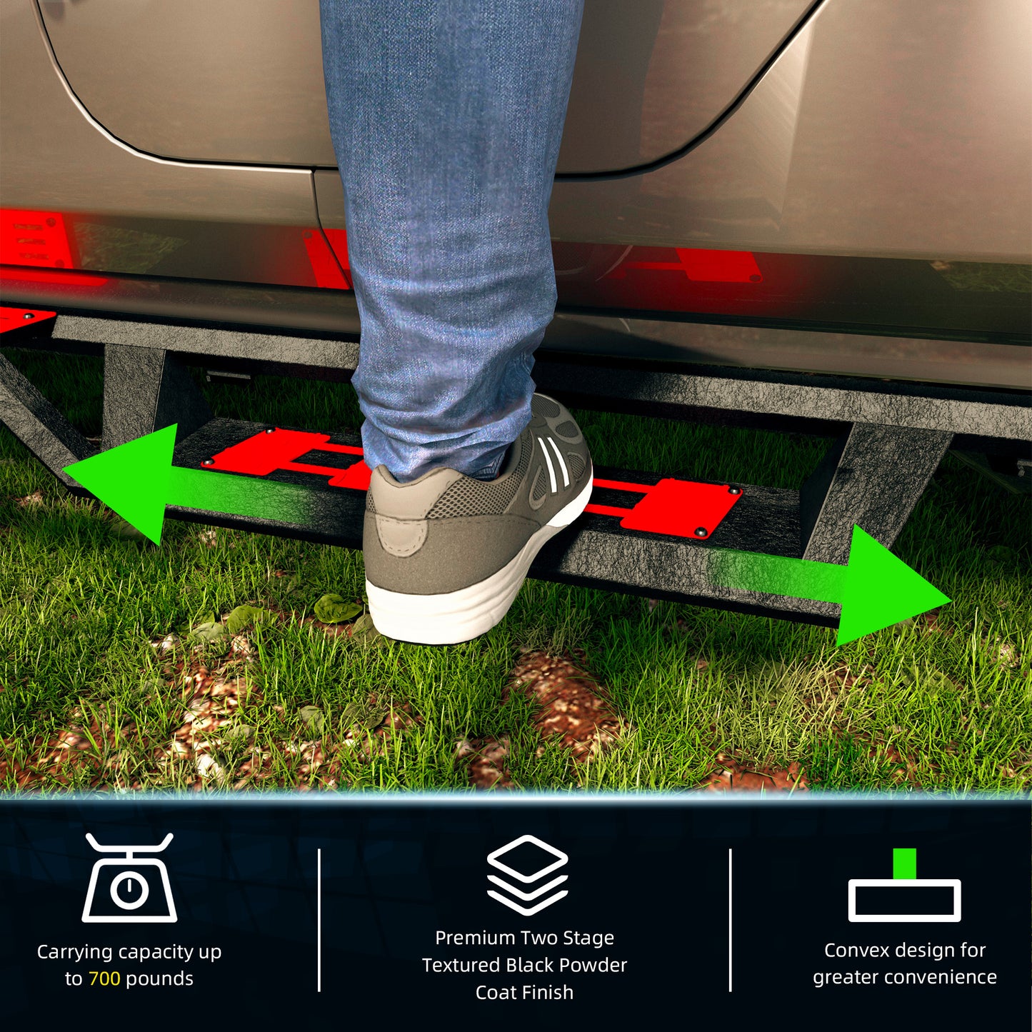 Two-Color 6 Running Boards For 2020-2026 Jeep Gladiator JT 4 Door,Side Steps image 6