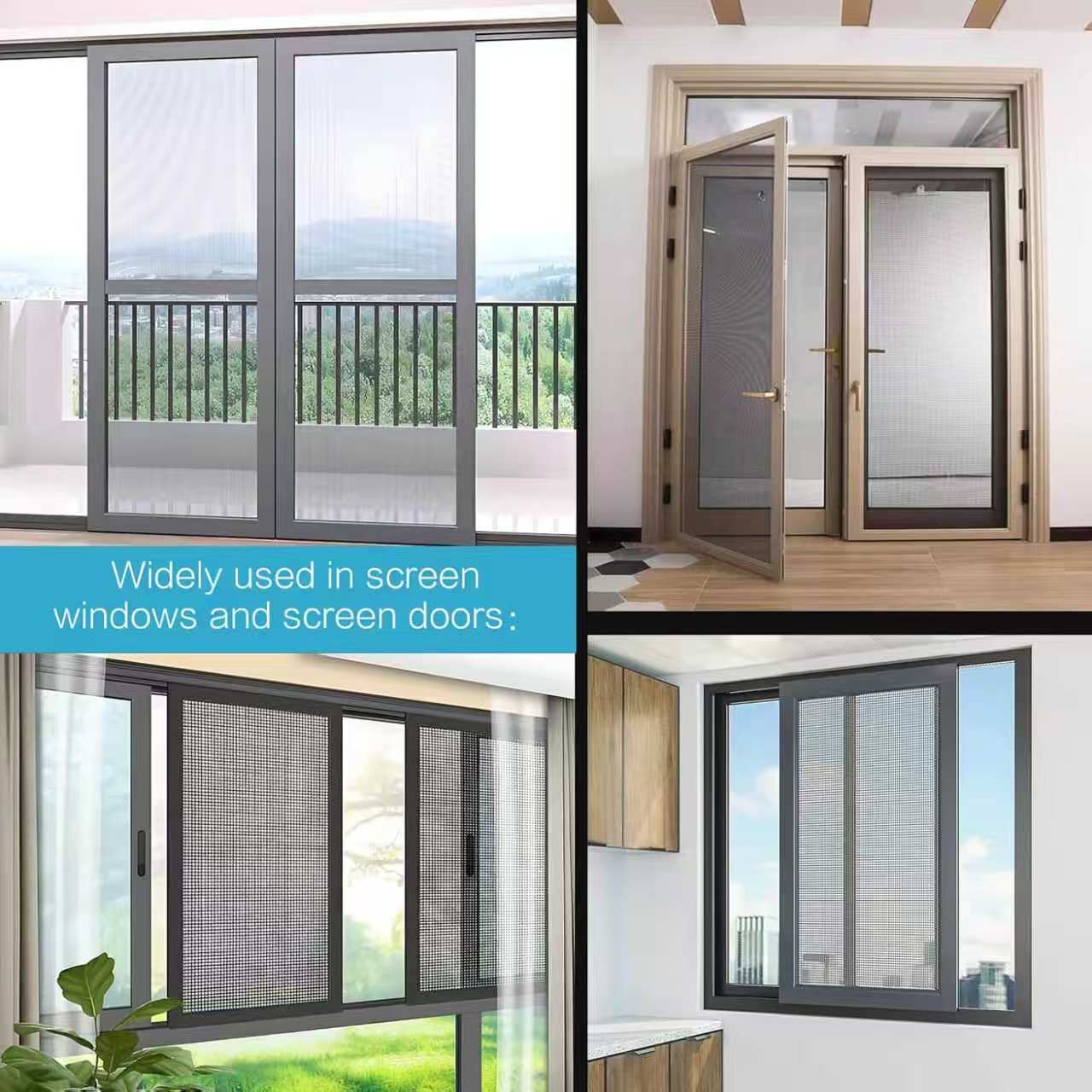 36 in × 48 ft 304 stainless steel window screen roll, black high-transparency screen replacement, durable metal mesh, suitable for doors, patios, porches, DIY-friendly, easy to cut and install image 3