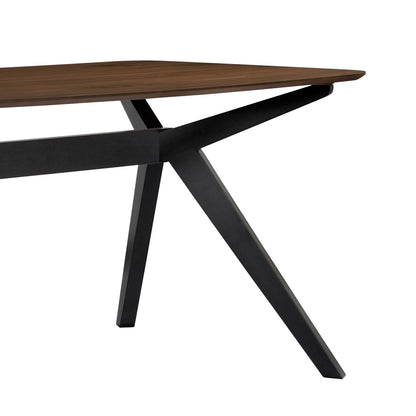 Wood Dining Table,Walnut+Black image 8