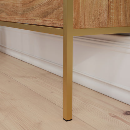 Wall-mounted Shoe Cabinet with Mirror, Brown finish image 8