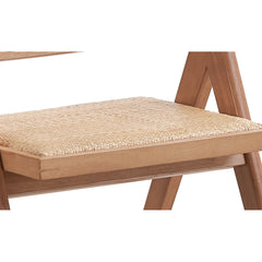 Velentina Rattan & Natural Finish Arm Chair (Set of 2)