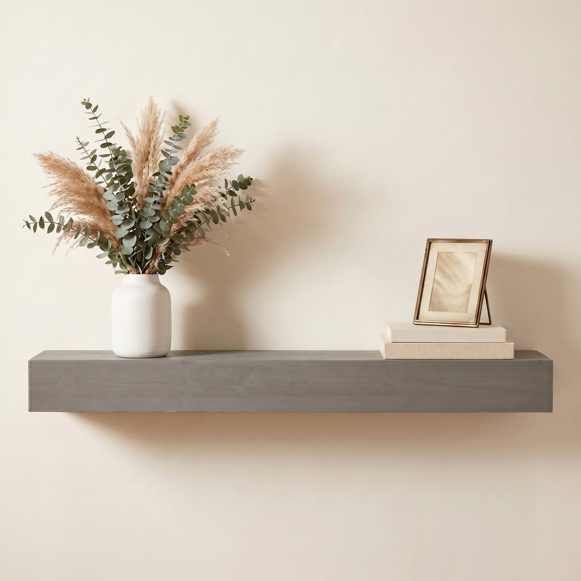 48'' Fireplace Mantel Fir Wood Wall-Mounted & Floating Shelf for Home Decor with Flat Surface image 8