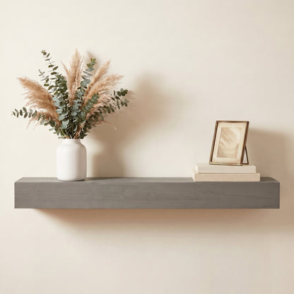 48'' Fireplace Mantel Fir Wood Wall-Mounted & Floating Shelf for Home Decor with Flat Surface image 8