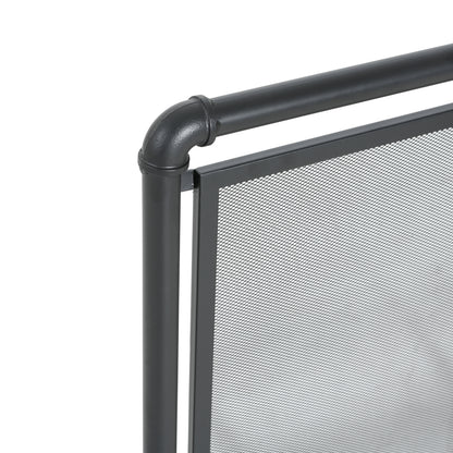 Celeste 1 Panel Iron Fireplace Screen 36" W x 29" H, Black image 10