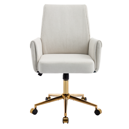 Mid-back liftable office chair, striped fabric, and ergonomically designed, is an excellent choice for working, studying or relaxing. The mid-back design provides a better sitting experience,White image 8