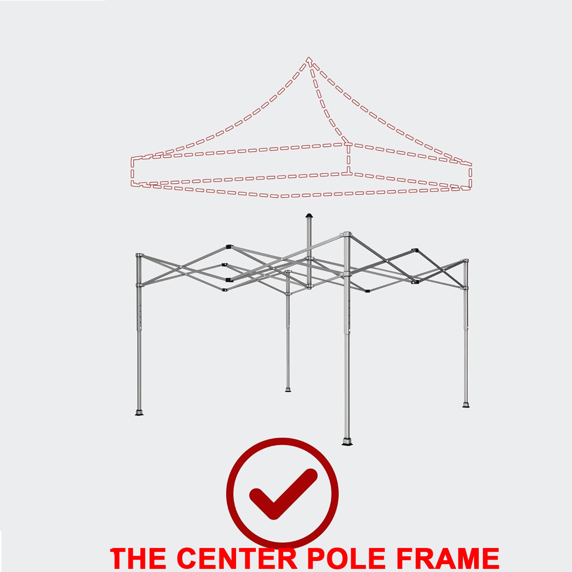 10x10 Canopy Replacement Top for Pop Up Canopy Tent and 4PC Pack Canopy Weight Bag(only cover and 4pcs sandbag not include frame) White image 7