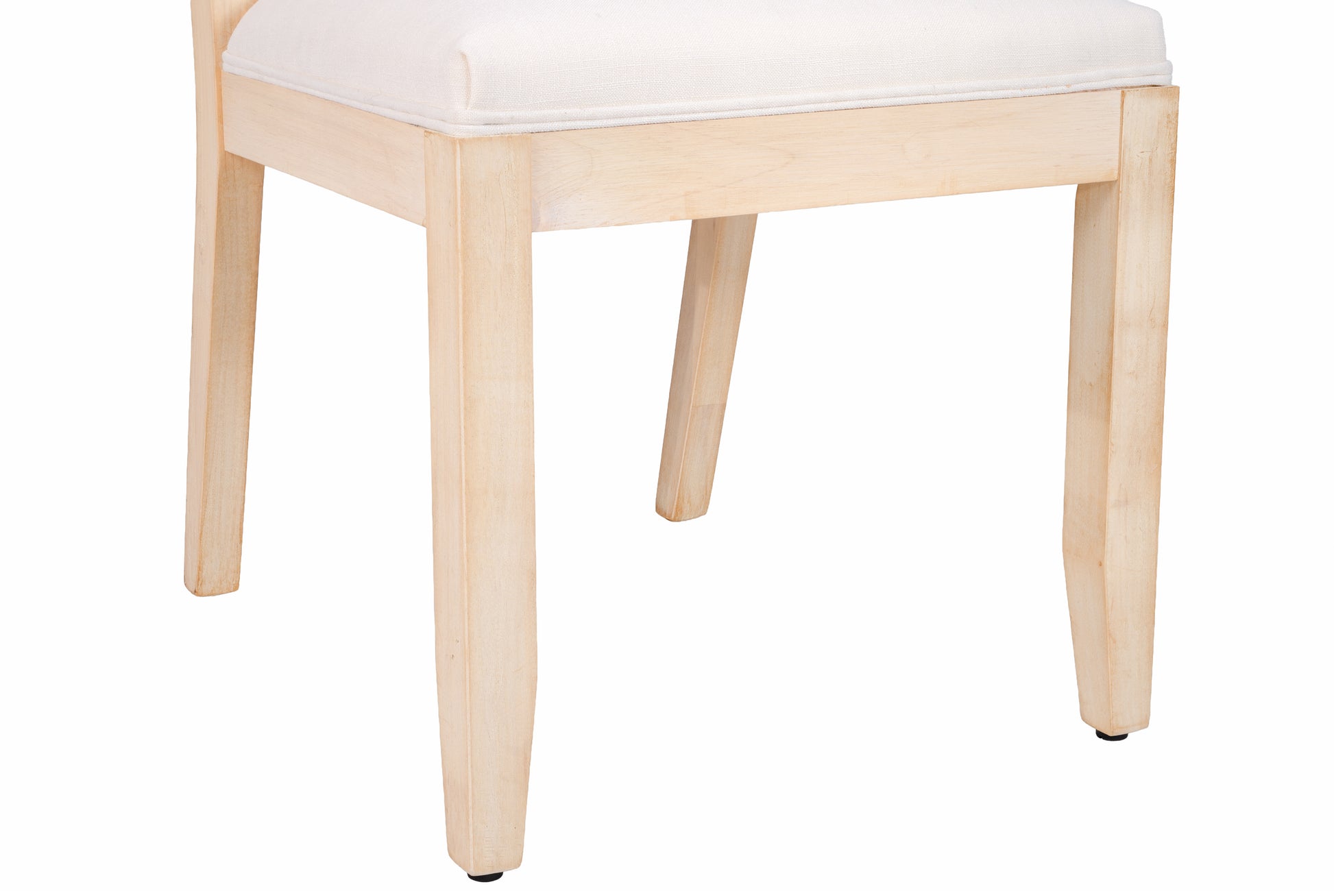 French Country Dining Chairs Set of 2, Beige Farmhouse Kitchen & Dining Room Chairs, Boho Wood Dining Chair with Woven Back & Linen Upholstered Seat, Solid Wood Frame,Beige image 12