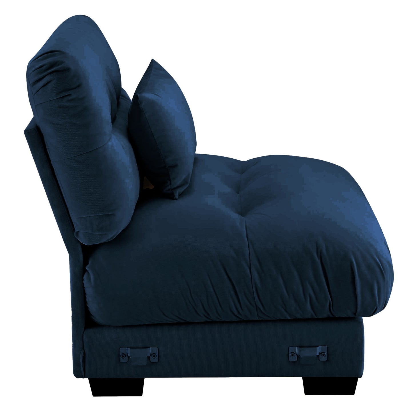 Milano Armless Sofa W/1 pillow - blue image 4