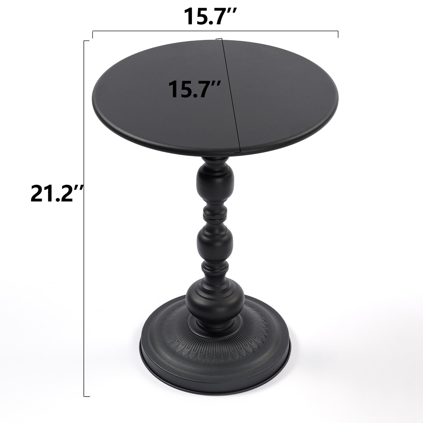 Vintage Metal Coffee Table End Table Round Side Table for Sofa Bedside Nightstand - Outdoor Setting
