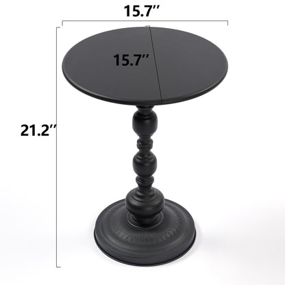 Vintage Metal Coffee Table End Table Round Side Table for Sofa Bedside Nightstand - Outdoor Setting