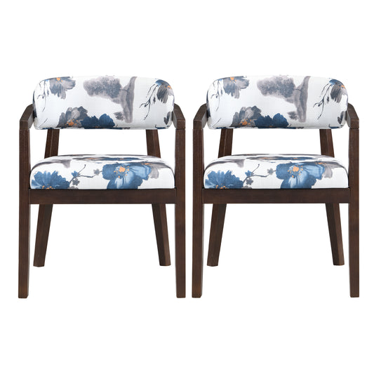 Dekuch modern dining arm chair set of 2 - front view