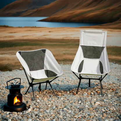 Folding Lawn 3.4lbs Portable Chair, Heavy Duty Camping Chair for Adults, Compact Outdoor Folding Seat, White