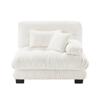 27 Sofa RSF W/2 pillows - White image 1