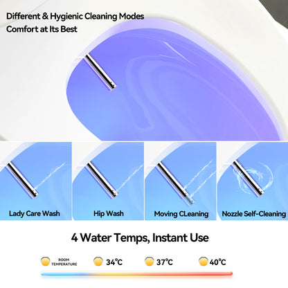 Smart Toilets with Heated Bidet Seat.Portable toilet with bidet built.Intelligent Toilet Auto Open/Close Seat. Bidet toilet with Dryer and Warm Water image 9