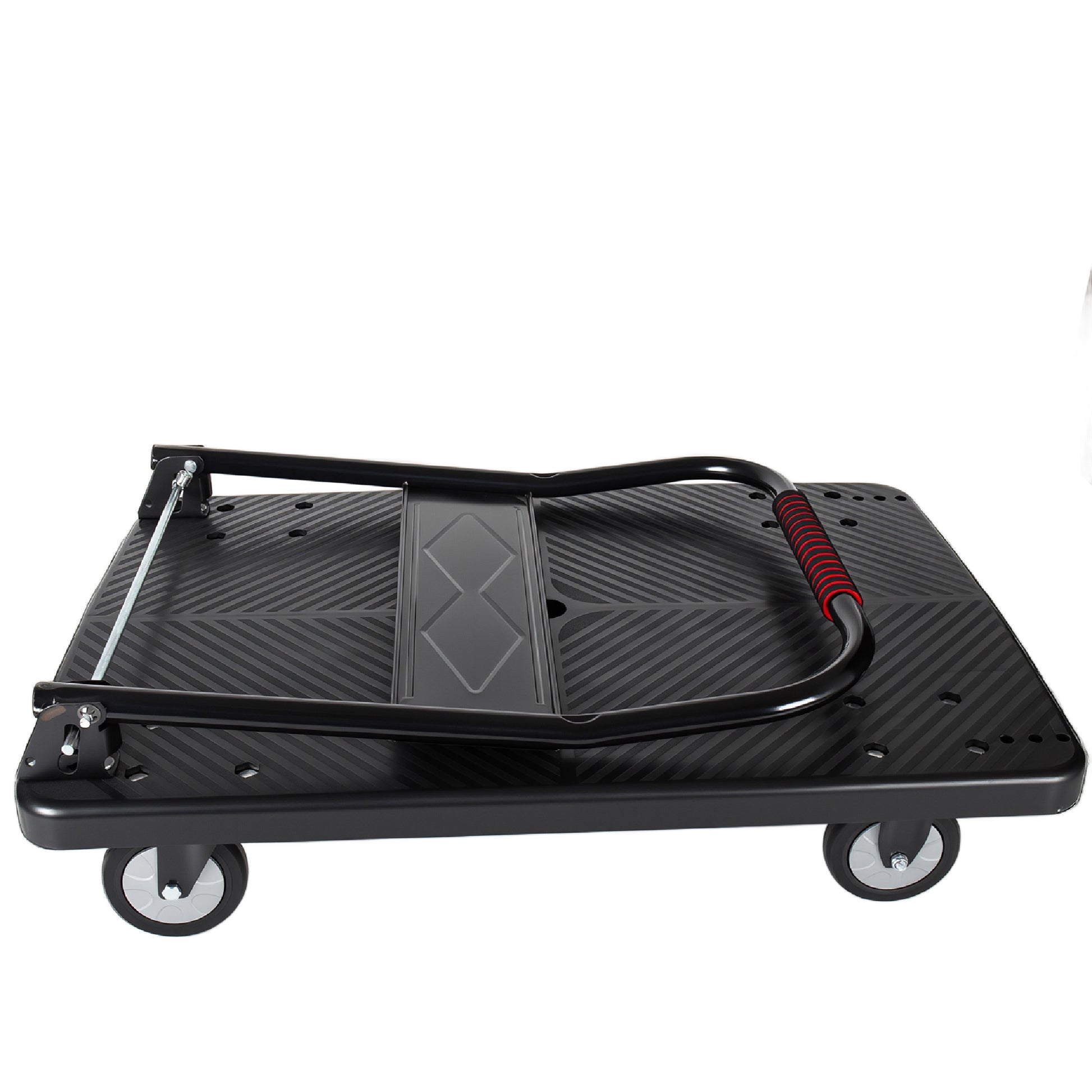 35-3/4" Long x 24" Wide Platform Truck, Foldable Handcart with 5'' TPR 360-Degree Silent Wheels, 660lbs Heavy-Duty Push Dolly Cart, 4 Steel Load-Bearing Beams for Warehouse Garage Home Use image 10