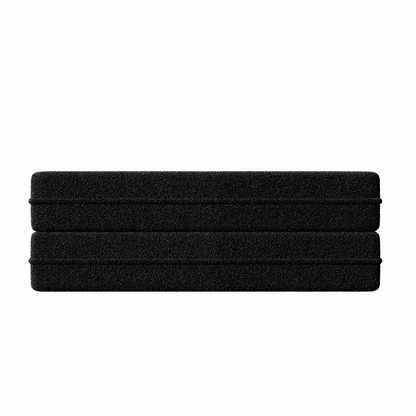 Modern Floor Sofa with 2 Pillows,Convertible Sherpa Fleece Fabric Foam-Filled Sleeper Sofa Bed,15" Full Size Folding Mattress for Living Room,Guest Bed,no assembly required,Black(SameW1885P2722) image 9