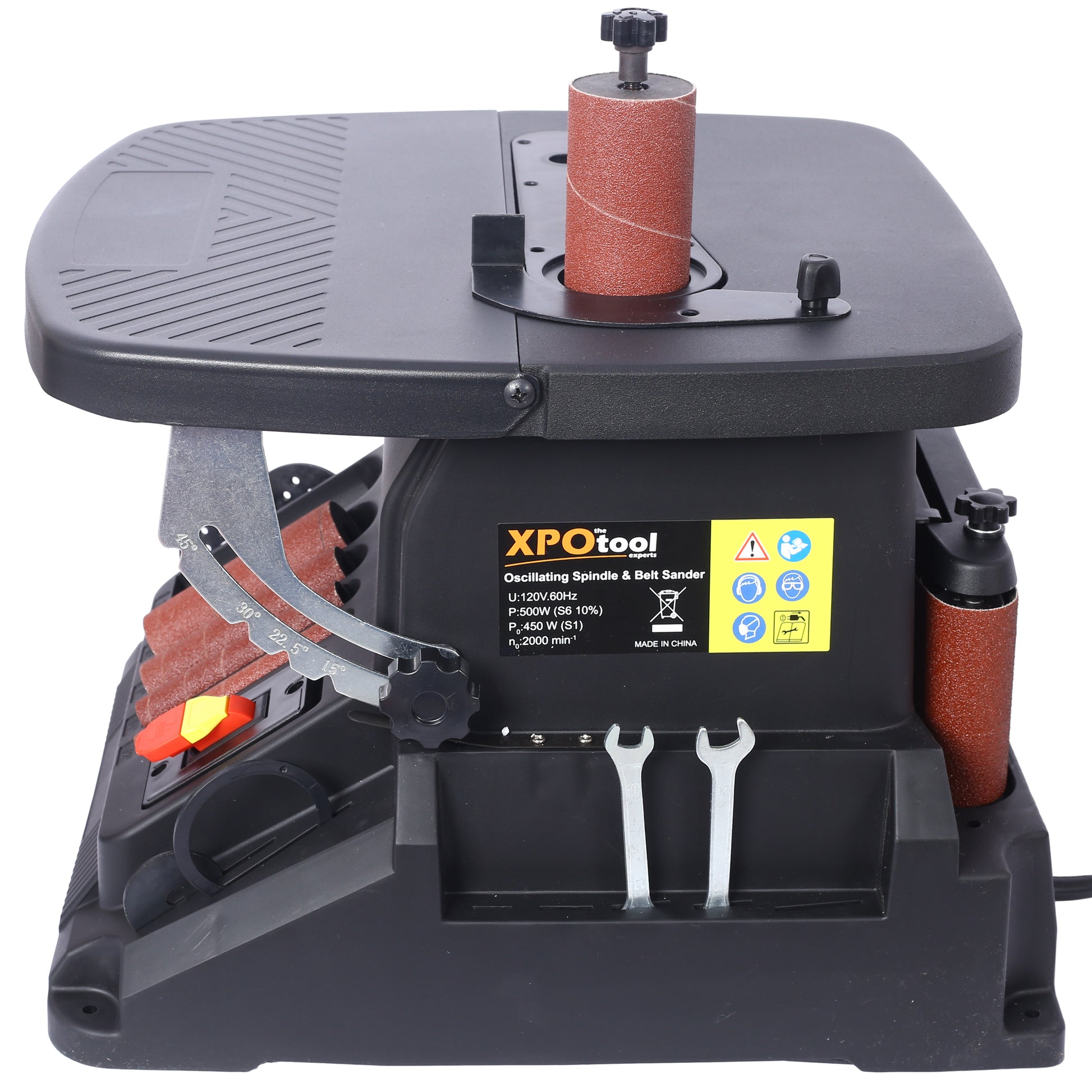 Vertical Oscillating Spindle Sander & Belt Sander, 2 IN 1 Combination Woodworking Machine image 5