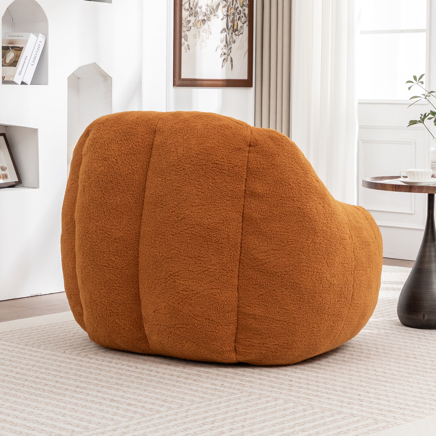 Bean Bag Chair with Filler, Bean Bag Sofa with Tufted Soft Stuffed Filling, Fluffy and Lazy Sofa, Comfy Cozy BeanBag Chairs with Memory Foam for Dorm, Apartment, Living Room image 6