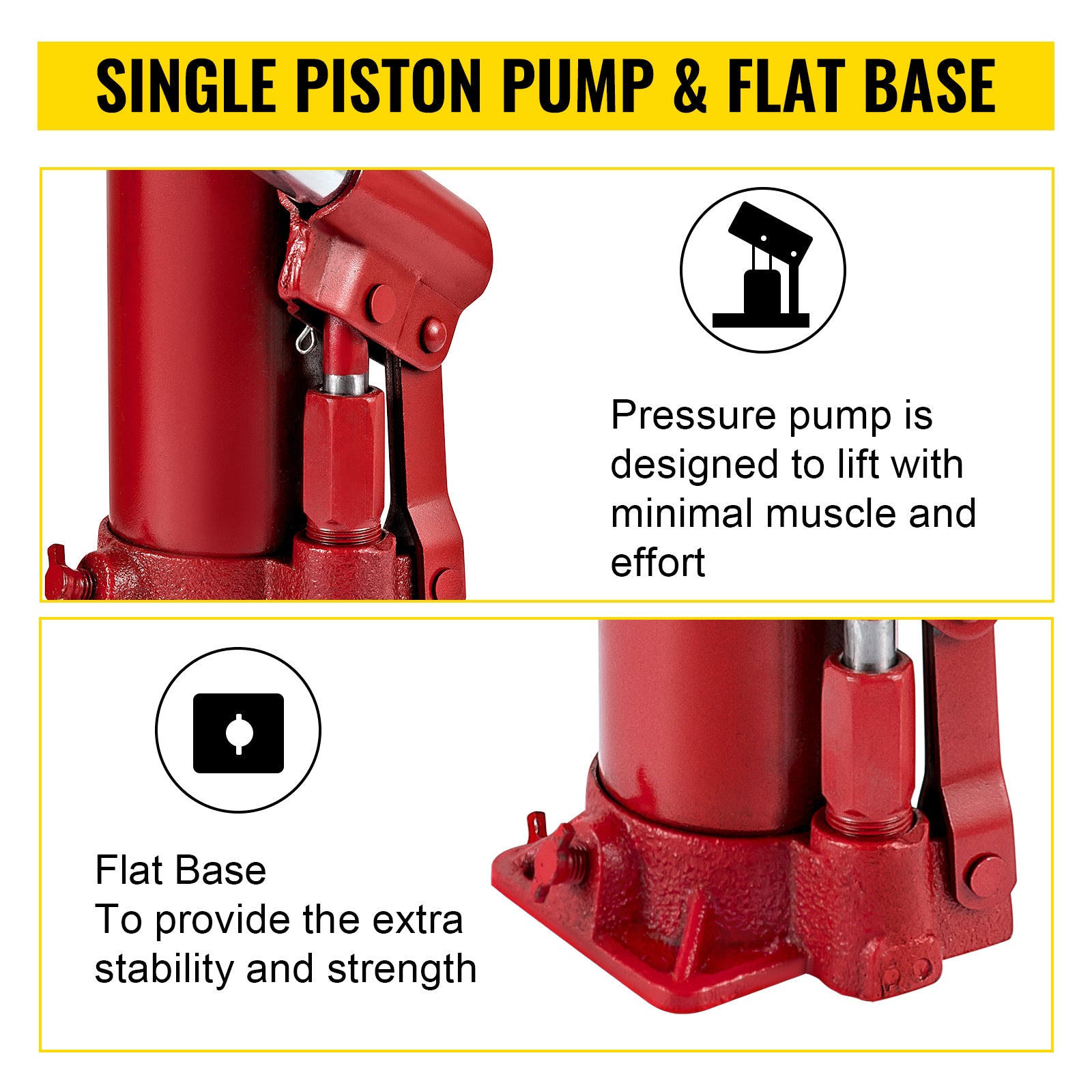 Hydraulic Long Ram Jack 4 Ton - Side View