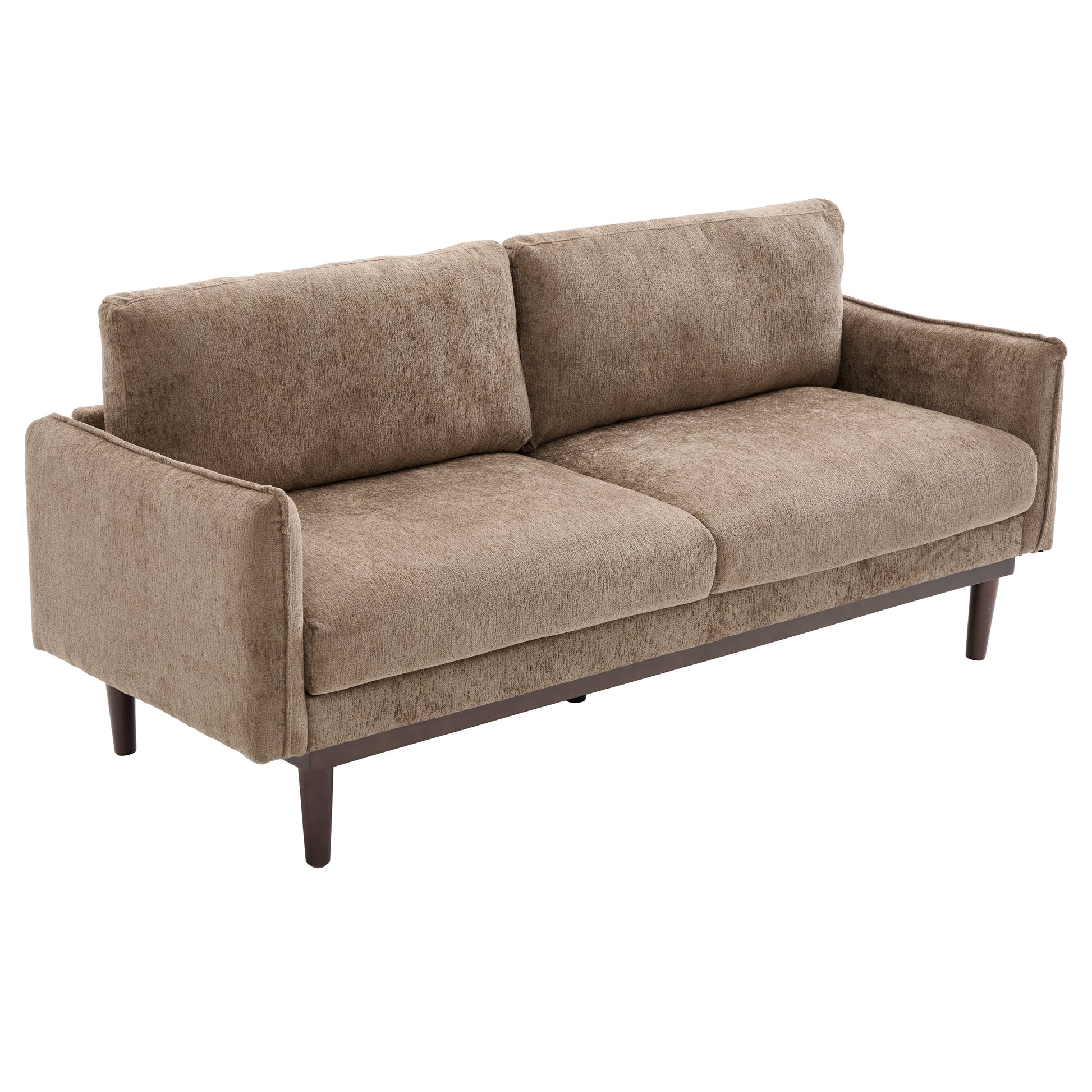 Modern Style Loveseat Sofa 75.75" Sofa Couch 2-seater Sofa with Spacious Seating Area for Living Room, Brown image 12