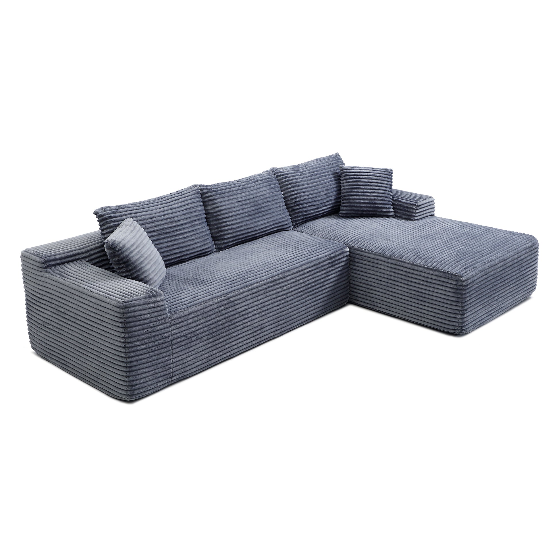 105'' Modular Sectional Sofa, Cloud Sectional Couch with Deep Seat, Modern Modular L-Shape Sofa Couch with Chaise,Upholstered Couches for Living Room Bedroom,No Assembly, (GREY) image 7