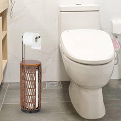 Stylish Freestanding Toilet Paper Holder with Storage for Bathroom