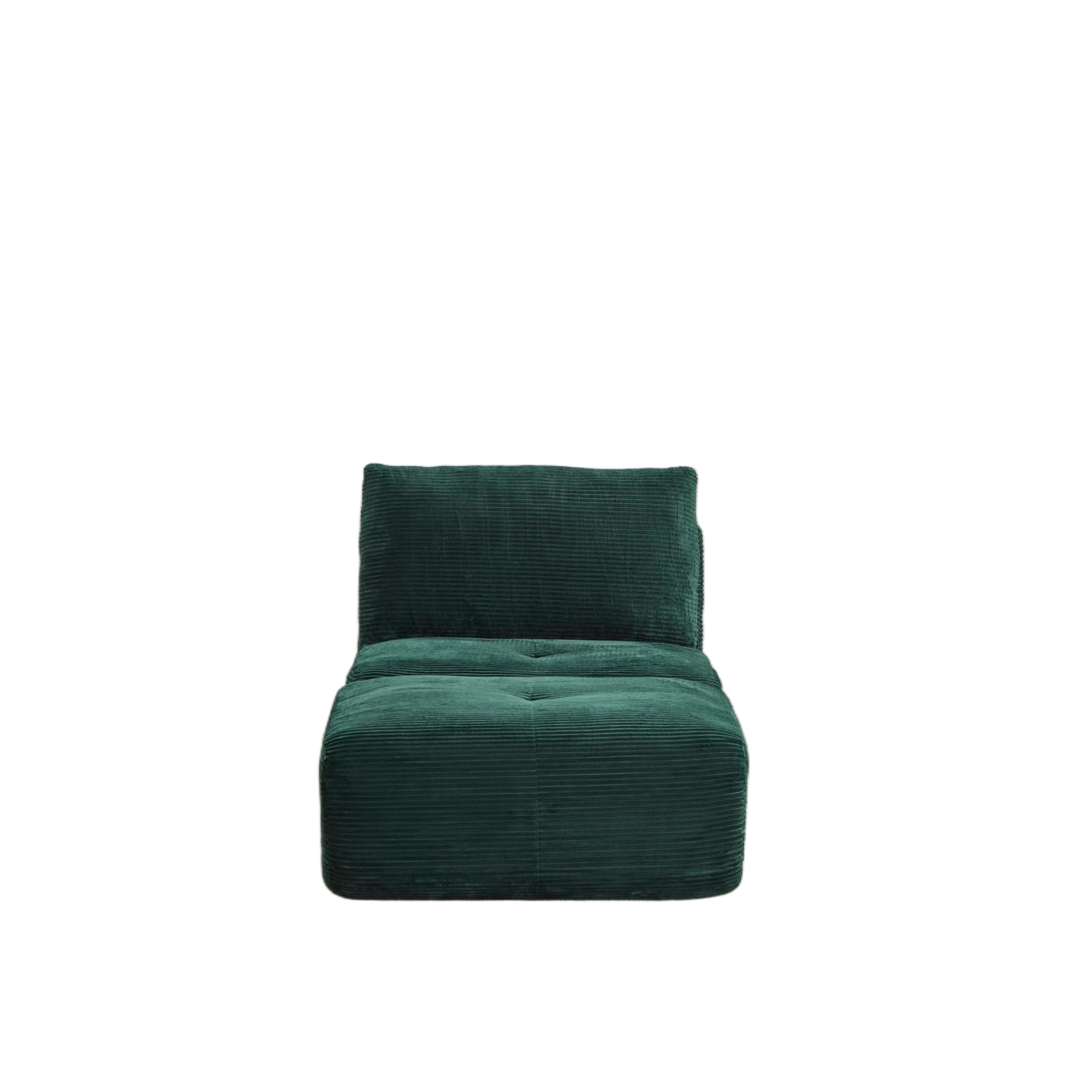 Modern Memory Foam Compressed Sofa,Single Chaise Longue for Living Room,Pet-Friendly Cloud Modular Sectional Sofa,Corduroy Fabric,Movable Ottoman,No Assembly required,Green image 11