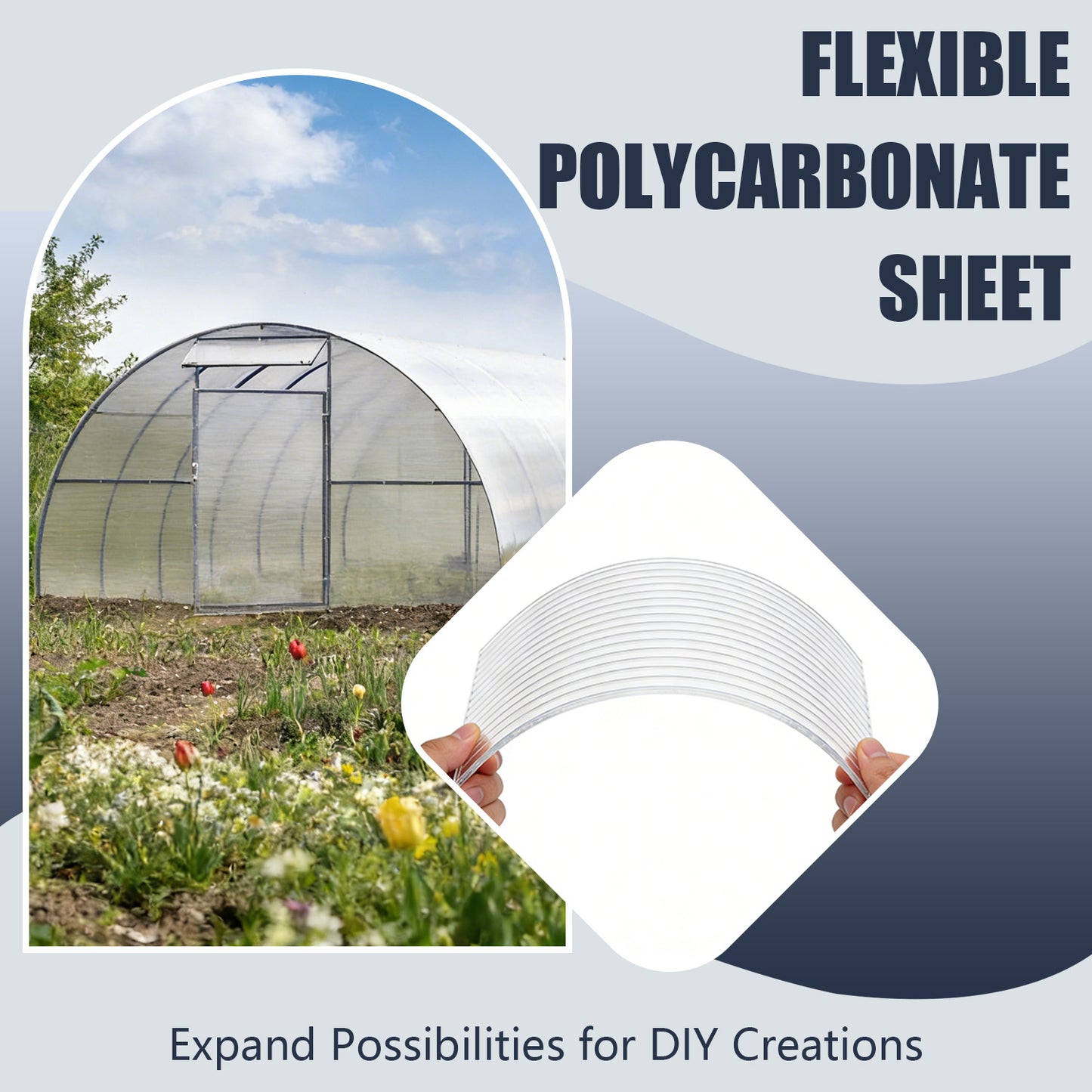 5' x 2' Twin-Wall Polycarbonate Greenhouse Panels (12 Pack), High Light Transmission & All-Weather Insulated Sheets, Shatter-Resistant Replacement for Glass Roofing, Balcony Divider image 12