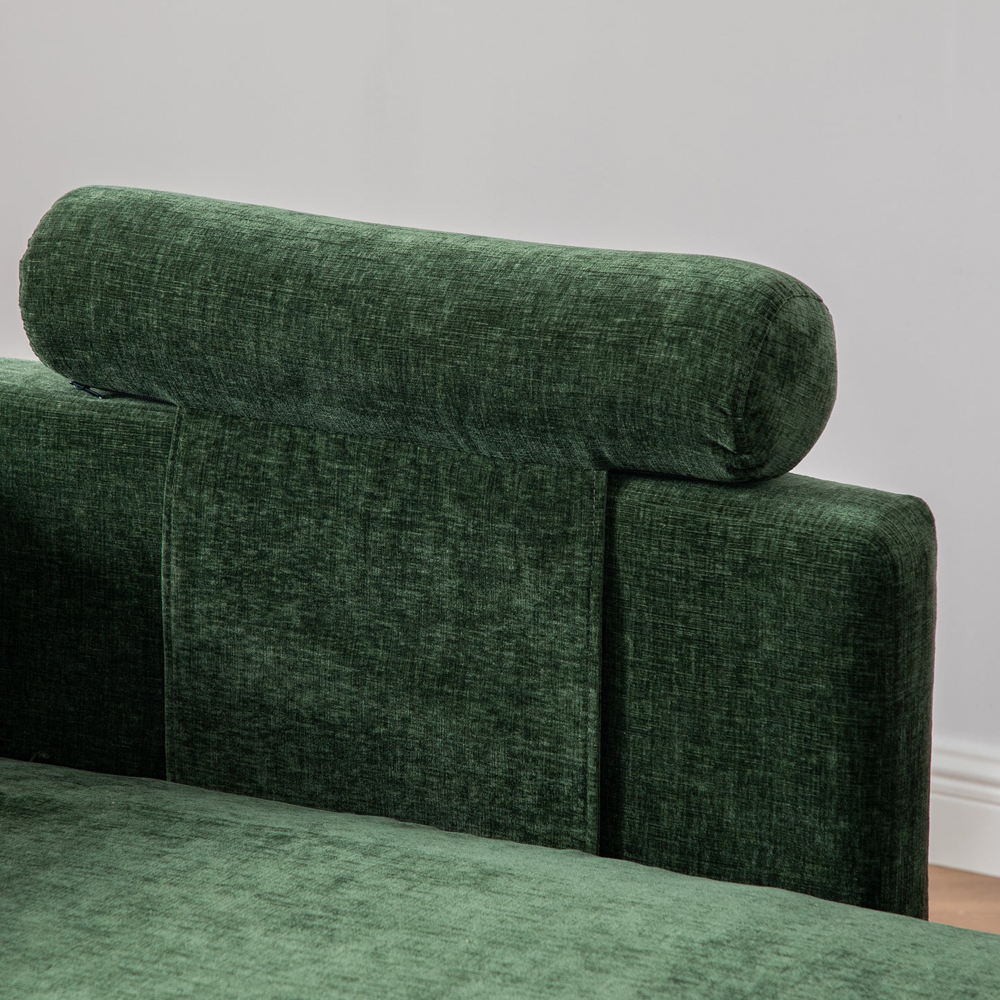 82.68" Wide Extra-large Double-seater Sofa, Chenille Upholstered, With Two Armrest Pillows And Two Backrest Pillows, Suitable For Bedrooms, Living Rooms, And Window Seating.Green image 6