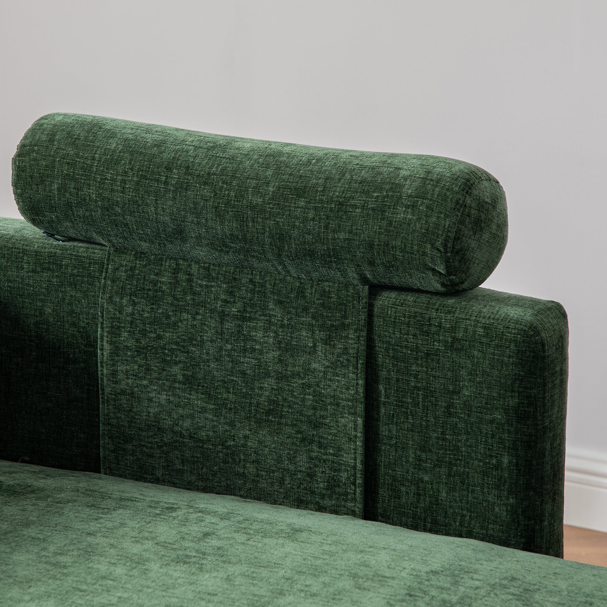 82.68" Wide Extra-large Double-seater Sofa, Chenille Upholstered, With Two Armrest Pillows And Two Backrest Pillows, Suitable For Bedrooms, Living Rooms, And Window Seating.Green image 6