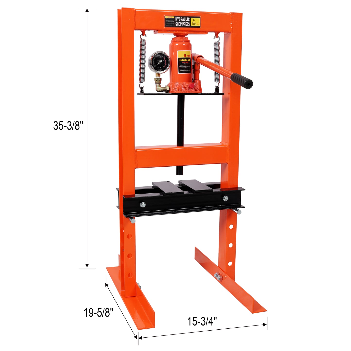 6Ton Bottle Jack Shop Press with Gauge, Bend, Straighten, or Press Parts, Install Bearings, U-Joints, Bushings, Ball Joints, and Pulleys,Orange image 11