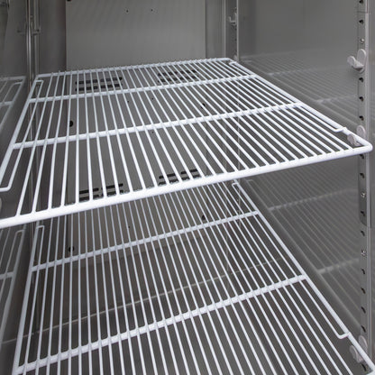 54"Commercial Freezer, 49 Cu.Ft Double Door Stainless Steel Reach-In Freezer, -8~0℉, Air Cooling, 6 Shelves, R290, ETL image 6