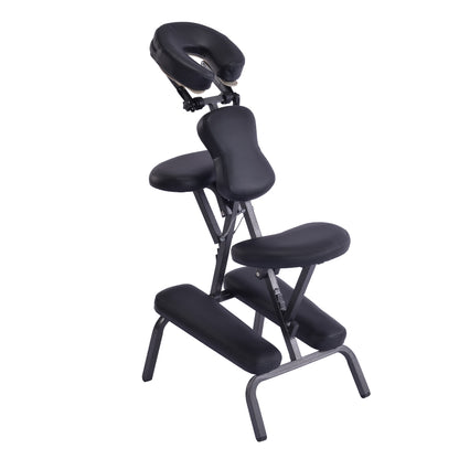 Portable Massage Chair for Tattoo and Spa with Adjustable Face Cradlewith Carrying Bag Ideal for Salon Use (BLACK) image 5