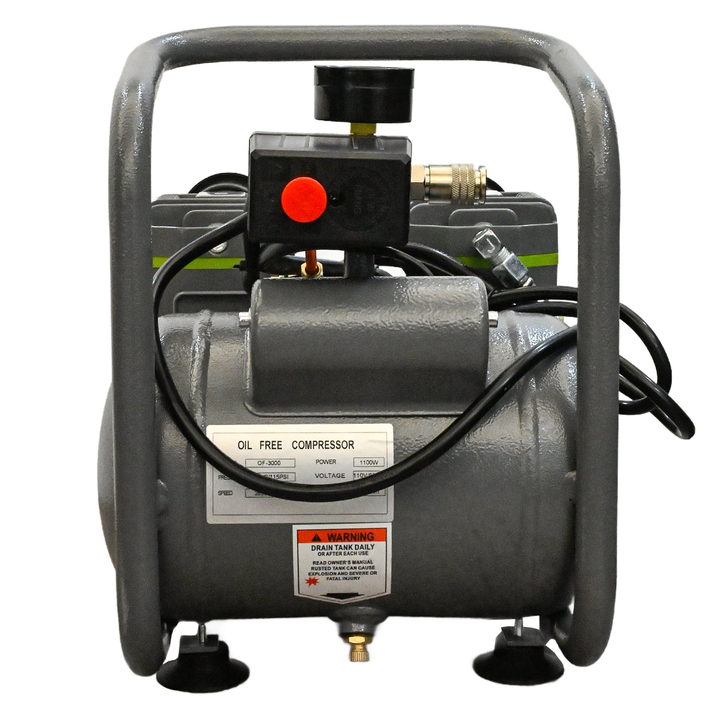 Oil Free Air Compressor, Quiet Low Noise Portable Air Compressor with Tank, 110V High Pressure Pneumatic Pump for Garage, Workshop, Woodworking, Tire Inflation image 11