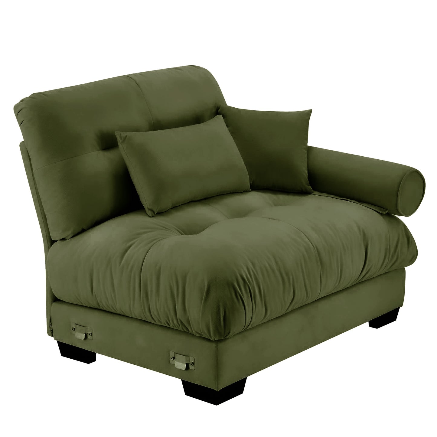 Milano Sofa RSF W/3 pillows - Olive green image 3