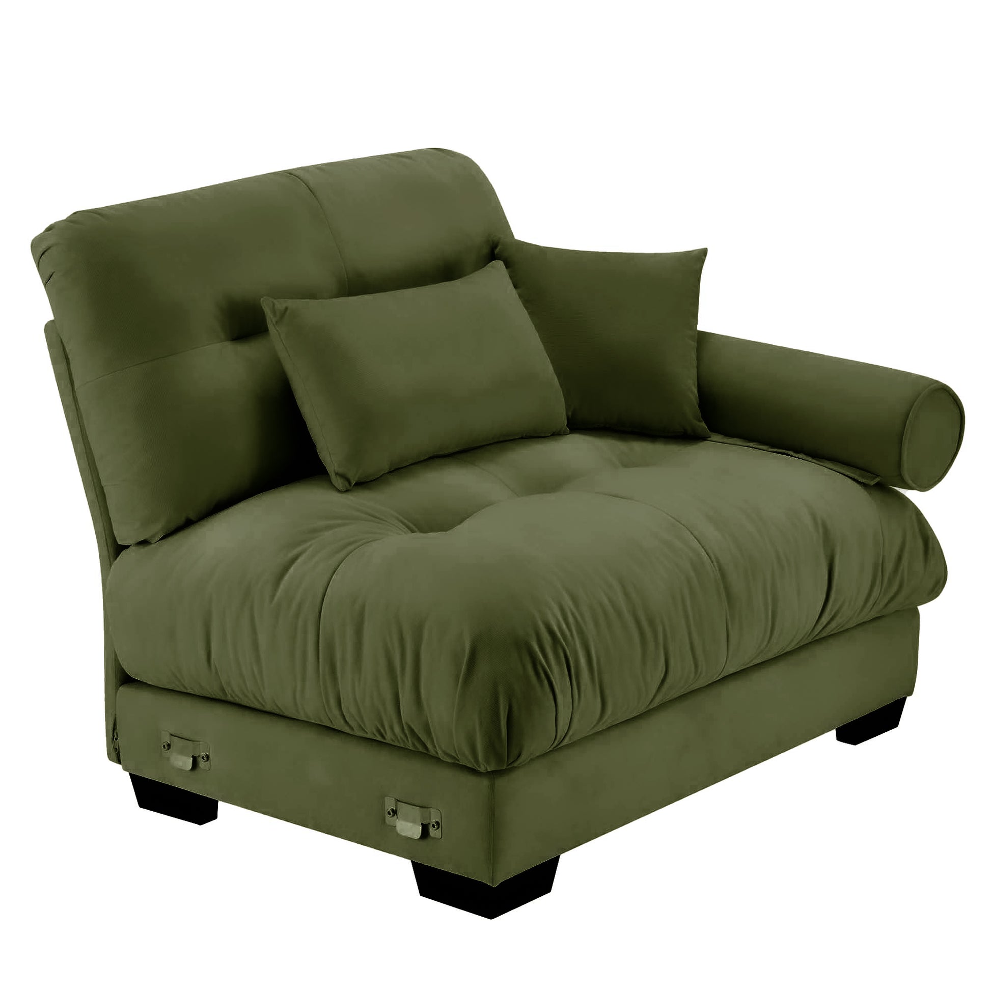 Milano Sofa RSF W/3 pillows - Olive green image 3